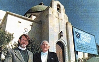 [Bryan Findlayson with Fred Camaroux, rector for 27 years, d.01.]