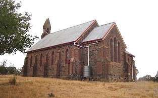 [The rarely used Anglican church at Woodhouselee NSW, Australia.]